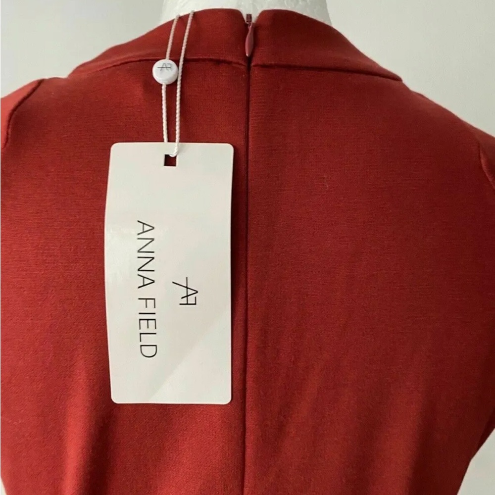 Anna Field Red Dahlia Fit & Flare Dress Size 12 - Picture 6 of 7